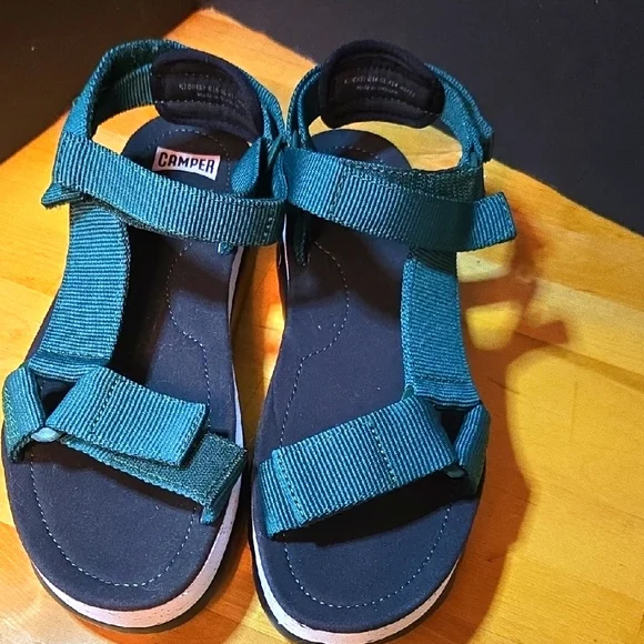 Camper | Shoes | Camper Oruga Green Sandals With Adjustable 